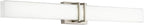 Possini Euro Design Exeter Modern Wall Mount Light LED Brushed Nickel Silver Metal 36" Wide Vanity Bar Fixture Rectangular Silk Screened Glass Shade Decor for Bathroom Over Mirror House Home