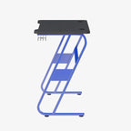Flash Furniture Fisher Gaming Desk - Blue Ergonomic Computer Desk - 51.5" Gamers Table with Cup Holder and Headphone Hook