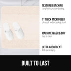 GORILLA GRIP Ultra Soft Plush Bathroom Rugs with Textured Rubber Backing, Absorbent Quick Dry Bath Mat, Machine Washable Shower Mats, Home Décor Accessories Bathmat Rug Essentials, 30 x 18 Ivory