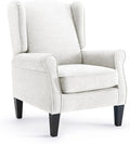 Accent Chairs for Living Room, Beige Fabric Reading Chair for Bedroom, Classic Wing Back Upholstered Single Sofa Seat, Modern Ergonomic High Back Armchair, Sillones para Sala