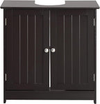 Bonnlo Pedestal Under Sink Storage Bathroom Vanity with 2 Doors Traditional Bathroom Cabinet Space Saver Organizer 23 5/8" x 11 7/16" x 23 5/8" (L x W x H) (Espresso)