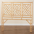 Pemberly Row Bohemian Natural Rattan King Size Standalone Headboard