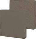 Easy-Going Waterproof Patio Cushion Covers ONLY Cover 24x24x4 inch 2 Pack Replacement Non-Slip Outdoor Seat Cushion Slipcover with Zipper. Taupe