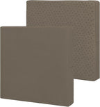 Easy-Going Waterproof Patio Cushion Covers ONLY Cover 22x20x4 inch 2 Pack Replacement Non-Slip Outdoor Seat Cushion Slipcover with Zipper. Taupe