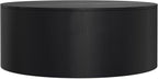 SIMPLIHOME Millbury Drum Coffee Table - 36 inch Wide Solid Mango Wood Round Living Room Table in Black, Contemporary Cocktail Table for Family Room or Lounge with Large Surface, Assembled