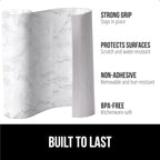 GORILLA GRIP Slip Resistant Drawer and Shelf Liner 2 Pack, Non Adhesive Water Resistant, Easy Clean and Trim, Smooth Surface Liners for Kitchen Cabinet, Shelves, Drawers, Pantry, 12 IN x 10 FT, Marble