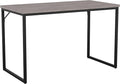 Martha Stewart Noah Home Office Parsons Desk in Gray Wood Grain with Oil Rubbed Bronze Metal Frame