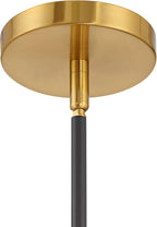 Possini Euro Design Possini Euro Gwynn 26 1/2" Black and Gold 3-Light Modern Chandelier