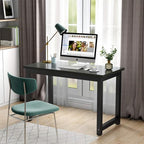 Tribesigns Computer Desk, 47 inch Modern Simple Office Desk Computer Table Study Writing Desk for Home Office, Black