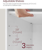 VASAGLE CUSTOS Collection - Shoe Bench, Storage Bench with Padded Seat, Entryway Bench with 12 Compartments, for Bedroom, 11.9 x 40.9 x 18.9 Inches, Cloud White and Slate Gray ULHS012W14