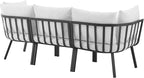 Modway Riverside Outdoor Furniture, 3-Piece Set, Gray White