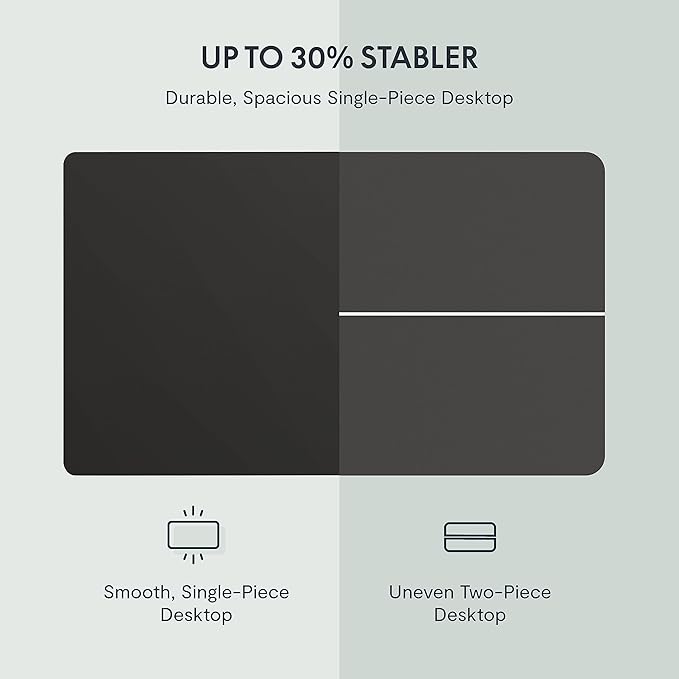 FLEXISPOT EN1 Whole Piece Standing Desk 55 x 28 Inches Stand Up Desk for Workstation and Home Office (Black Frame + 55" Black Top, 2 Packages)