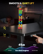 L-Shaped Standing Desk - 63 Inch Adjustable Corner Standing Desk with Flexible Monitor Stand, Electric Sit Stand Computer Table with Memory Controller for Home Office