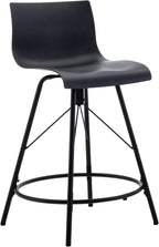 annjoe Swivel Bar Stools Metal Counter Height Stools Plastic Seat Chairs Set of 4 for Indoor Outdoor Home Kitchen Business (24" Black)