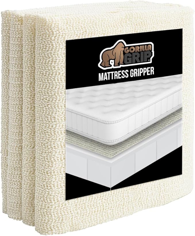 GORILLA GRIP Non Slip Mattress Gripper, Prevents Mattresses from Sliding and Holds Bed in Place, Pad Grips Beds, Sofa, Couch, Chair Cushions and Helps Keep Topper from Slipping, Easy Trim Pads Twin XL