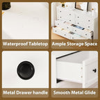 CHUWELL 8 Drawer Large Dresser for Bedroom, 55.1" Wide White Dressers & Chests of Drawers with Large Capacity Storage,Dresser for Bedroom