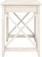 Bush Furniture Key West 48W Writing Desk in Linen White Oak