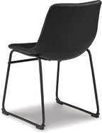 Signature Design by Ashley Centiar Mid Century Dining Room Bucket Chair, 2 Count, Black