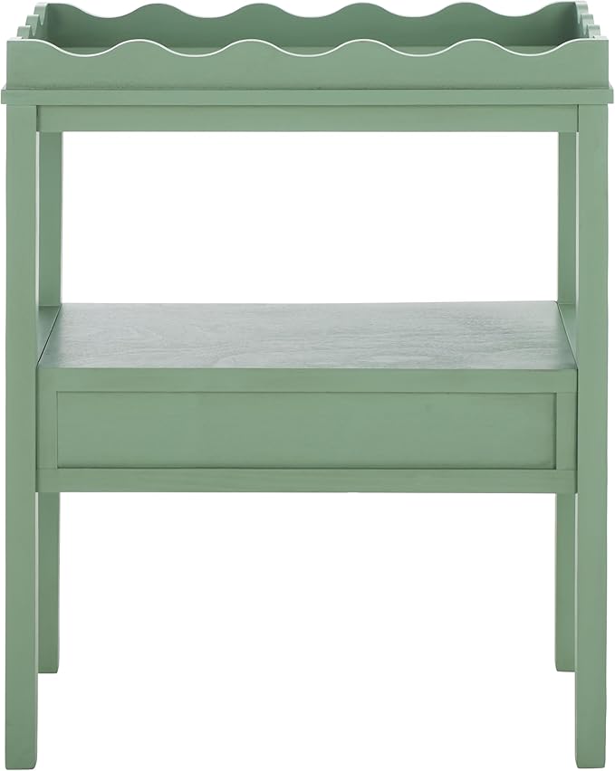 SAFAVIEH Home Collection Darlyn Sage Green 1-Drawer Rectangle Accent Table
