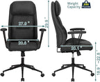 High Back Office Desk Chair,Ergonomic Reclining Office Chair,Modern Swivel Computer Chair,Conference Room Chairs,Black Leather Chair with Lumbar Support,330lbs