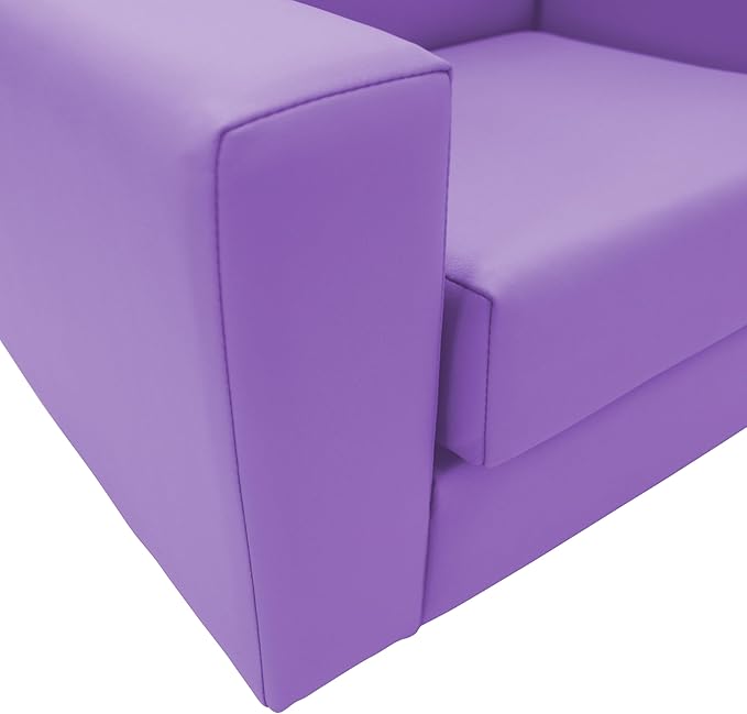 Factory Direct Partners SoftScape Inspired Playtime Classic Reading Chair, Children's Commercial-Grade Upholstered Furniture for Home, Daycare, Preschool, Library; Comfy Modern Design - Lavender