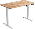 FEZIBO One-Piece Standing Desk Adjustable Height Stand up Home Office Desk, 55x24 Inch Electric Standing Computer Desk, with 4 Memory Presets, Headphone Hook, Light Rustic