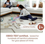 nuLOOM 2' x 3' Cozy Plush Area Rug, Machine Washable, Non-Slip, Soft Fluffy Shag Carpet for Living Room Bedroom Kids Room Nursery Home Decor, Kai Off-White