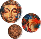 RITUALISTIC Nirvana Iron Wall Art Plates – Set of 3 Decorative Plates | Contemporary Metal Wall Decor | Modern Wall Hanging for Living Room, Bedroom & Home Interiors |Christmas gifts