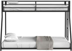 Twin Over Full Bunk Bed for Adults with Stairs Flat Rungs, Metal Bunk Beds Twin Over Full Size for Teens Dorm Bedroom Guest Room,Heavy Duty Bunk Beds with Ladder and Guardrail