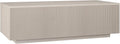 Henn&Hart 48" Fluted Rectangular Low-Profile Coffee Table for Living Room, Family Room, or Office, Alder White