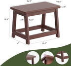 Small Bench Seat, Wooden Step Stool, Wood end Table, Wood Bathroom Vanity Bench, Plant Stand, Fishing Stool, Shoe Changing Handmade Stool for Kids or Adults (Coffee-Small)
