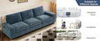 TEKAMON 73" Modular Sofa Couch with Seat Storage, Comfy 2-Seater Chenille Fabric Loveseat Sofa for Living Room, Office, Apartment W/Deep Seat, Wide Armrest,Pockets, USB Charging Removable Cover(Blue)