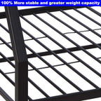 DOONREXS Upgraded Twin XL Over Queen Bunk Bed, Heavy Duty Strong Steel with Ladders and Guard Rail