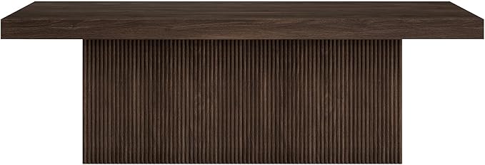 Henn&Hart 48" Wide Rectangular Coffee Table in Alder Brown, for Home, Living Room, Bedroom, Entertainment Room, Office