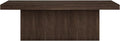 Henn&Hart 48" Wide Rectangular Coffee Table in Alder Brown, for Home, Living Room, Bedroom, Entertainment Room, Office