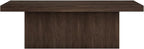 Henn&Hart 48" Wide Rectangular Coffee Table in Alder Brown, for Home, Living Room, Bedroom, Entertainment Room, Office