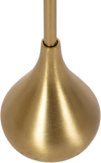 Kate and Laurel Hersi Decorative Modern Pedestal Drink Table; 7 x 7 x 20; Gold; Cast Aluminum Mini Table with Teardrop Base for Use as Small Plant Stand or Living Room Martini Table
