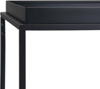 SIMPLIHOME Garner 47 inch Wide Industrial Tray Top Console Table in Black for the Living room Entryway and Bedroom