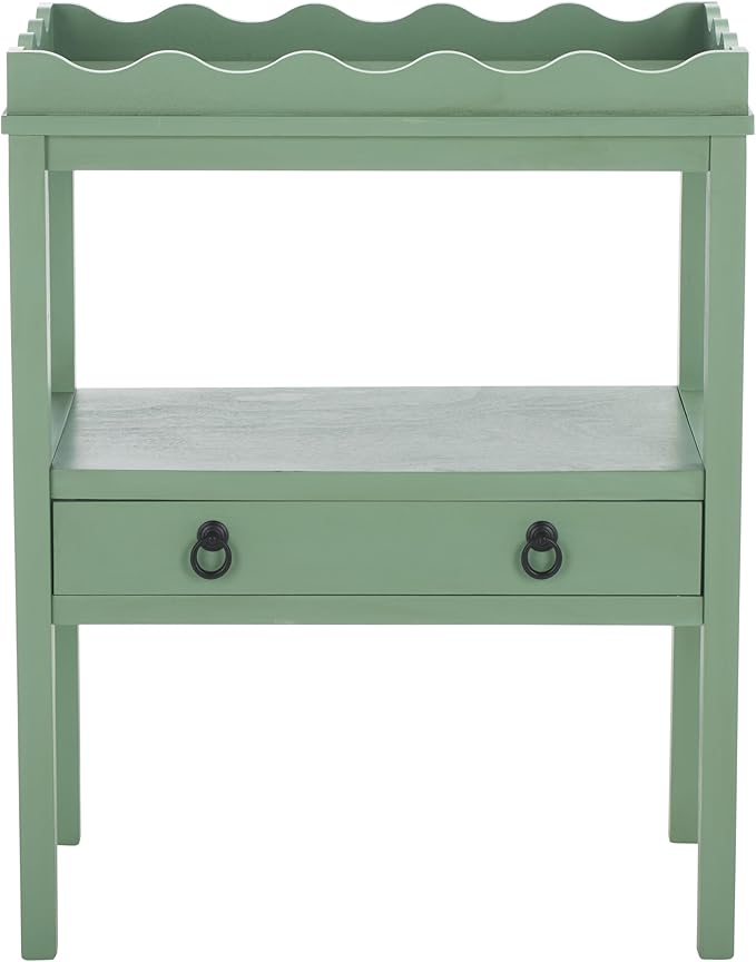 SAFAVIEH Home Collection Darlyn Sage Green 1-Drawer Rectangle Accent Table