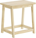 Wood end Table, Small Bench Seat, Wood Bathroom Vanity Bench, Plant Stand, Shoe Changing Handmade Stool for Kids or Adults (Natural-Large)