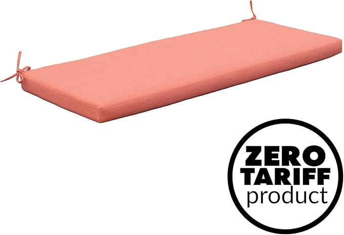 Tommy Bahama Bench Cushion, 48" X 19" X 2.5", Bamboo Bay Mango