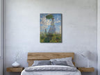 Wieco Art Woman with a Parasol Madame Monet and Her Son of Claude Monet Large Canvas Prints Wall Art Classic Oil Paintings Gallery Wrapped People Pictures Artwork for Bedroom Home Decor