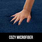 GORILLA GRIP Bathroom Rugs, 36x24, Ultra Soft Absorbent Mat, Thick Plush Bath Rug, Machine Washable, Microfiber Quick Dry, Mats for Shower, Bathtub and Floor, Home Decor Accessories, Navy Blue