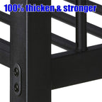 Stronger & Higher Quality Heavy Duty Bunk Bed Queen Over Queen Size Bunkbed, Thickened Safer More Stable Steel Metal Queen Bunk Bed (Faster Assembly) (Queen Over Queen-1)