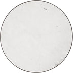 Kate and Laurel Gribben Modern Round Marble Side Table, 14 x 14 x 24, White and Gray Gunmetal, Tripod-Base Bedside Table for Display and Storage as a Bedroom Nightstand or Living Room Accent