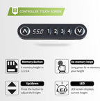 Radlove Electric Height Adjustable Standing Desk, 63x 30 Inches Stand Up Desk Workstation, Splice Board Home Office Computer Standing Table Ergonomic Desk (White+ Oak, 63x30'')