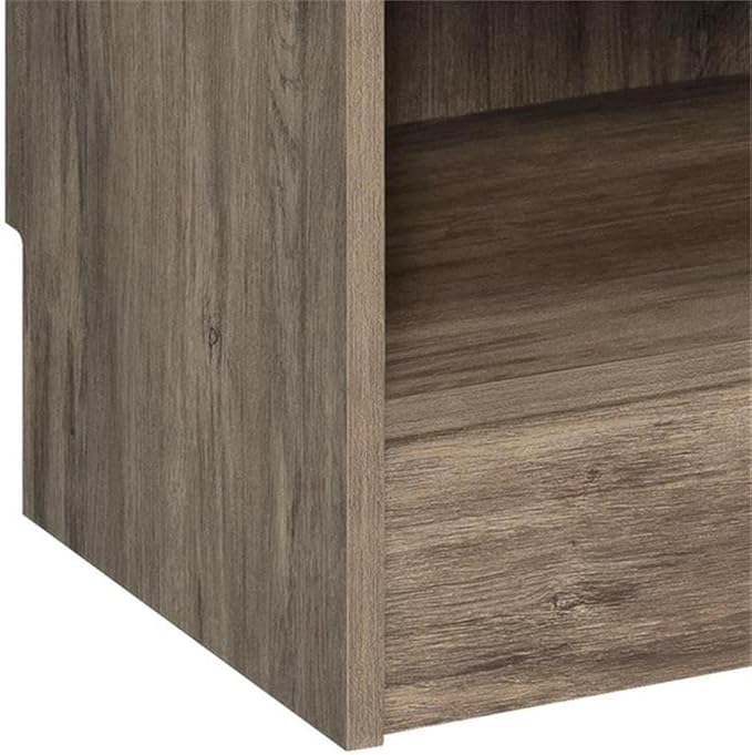 Prepac Narrow Coat Rack Freestanding Hall Tree with 3 Hooks, Entryway Furniture for Coat & Shoe Storage, Entryway Organization with Adjustable Shelf, 14.75"W x 72.5"H x 15.5"D, Set of 4, Drifted Gray