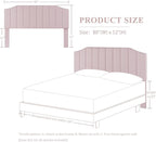 King Size Headboard Only, Velvet Upholstered Headboard King/California King Size Wall Mount and Bed Frame Mount, Featuring High-Density Sponge Padding Easy Assembly Comfort Style-Pink