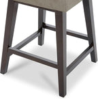 CHITA Counter Height Swivel Bar Stools Set of 4, FSC Certified Upholstered Faux Leather Barstool Chairs with Back, 26.8" H Seat Height, PU Leather in Stone Gray