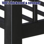 Latest Upgrade & Stronger Steel Twin XL Over Queen Bunk Bed, Heavy Duty Thickened More Rust-Proof Metal Bunk Queen Bed with Enhanced Legs & Slats (Easier Assembly)
